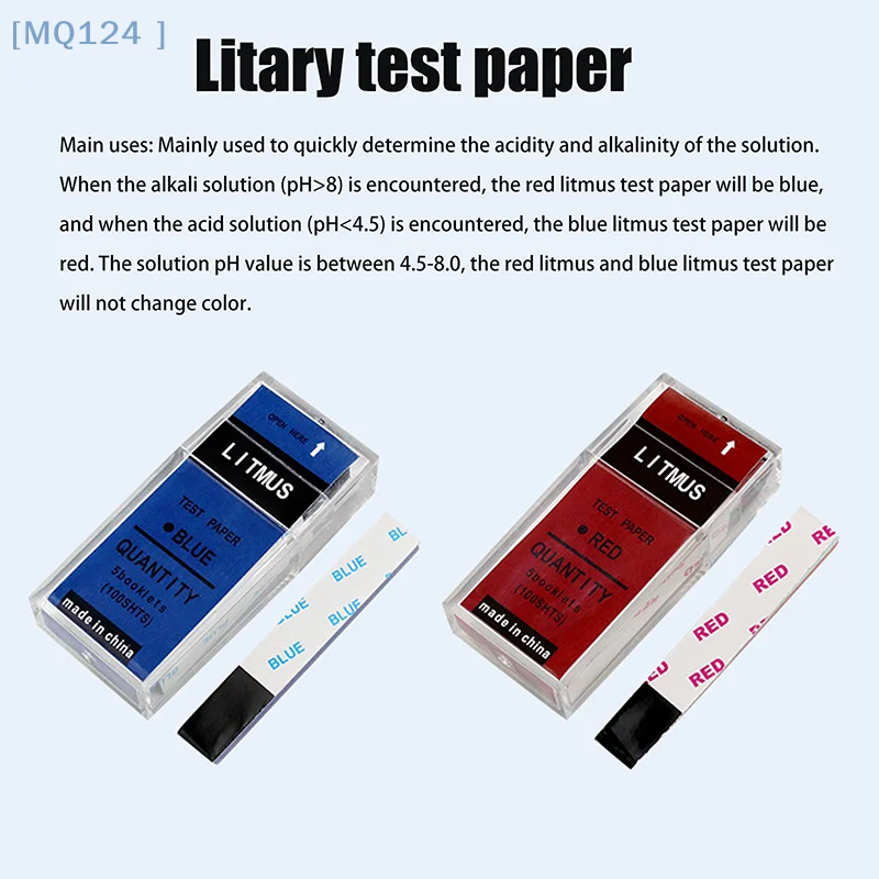 100 ストリップ/ボックス PH テストストリップ赤/青リトマス紙酸アルカリ試験紙水土壌研究所酸アルカリ検出