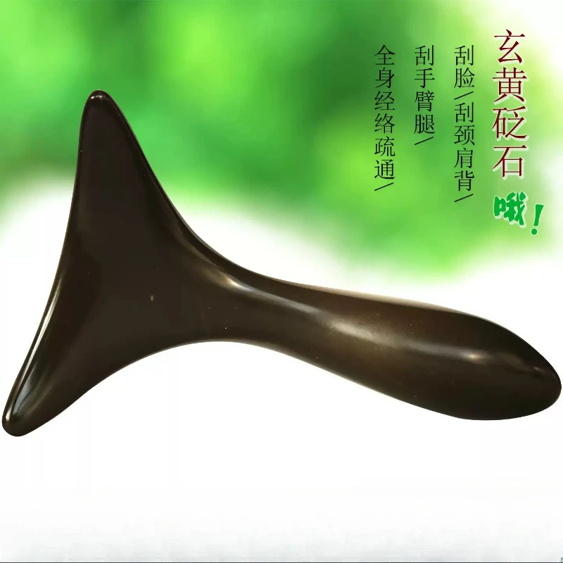 Bian Stone Gua Sha Board Neck Shoulder Cervical Meridian Leg Back Lymphatic Massage Spatula Stick Full Body