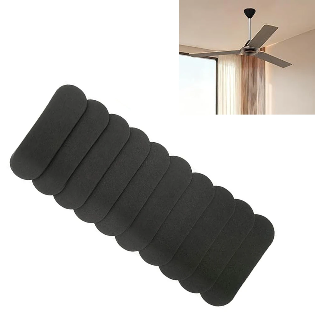 10Pcs Activated Carbon Cotton Filter Pad For Ceiling Fan Dust Removal Purification Home Improvement Accessory