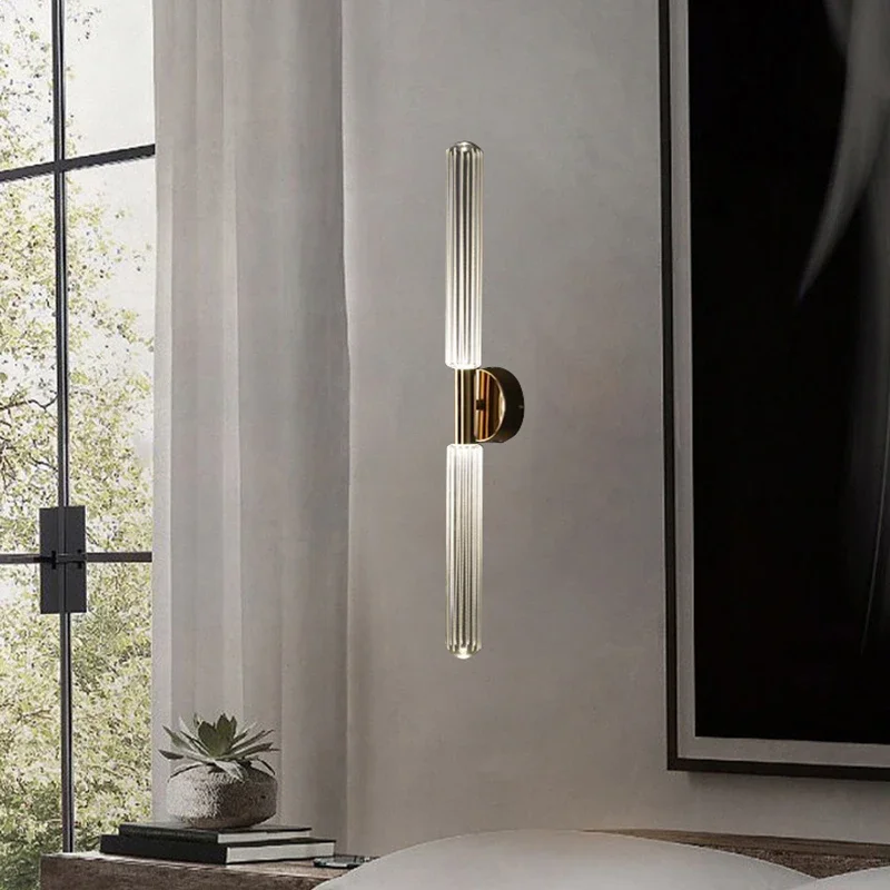 

2025 Nordic High-end Creatvie LED Decor Home Wall Lamp Iron Glass Fashion Light Bedroom Foyer Bar Lighting Fixtures