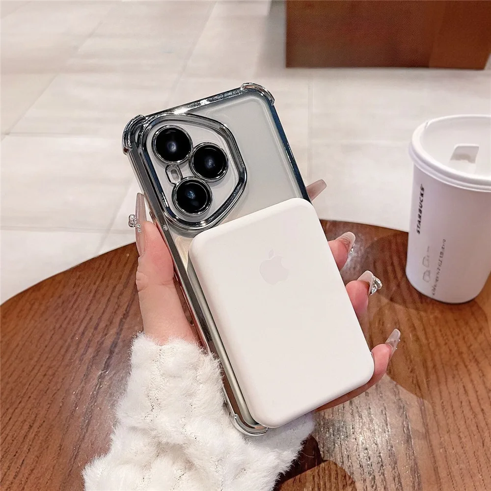 حافظة هاتف مغناطيسية فاخرة مضادة للصدمات لهاتف Honor 400 500 Pro Smart 200 Lite 300 100 90 80 70 60 50 غطاء سيليكون شفاف