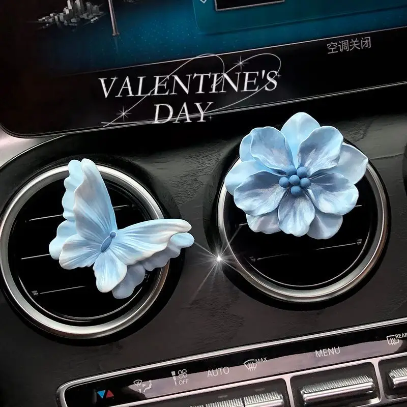 

Butterfly Car Air Vent Perfume Decor Flower Aroma Stone Car Accessories