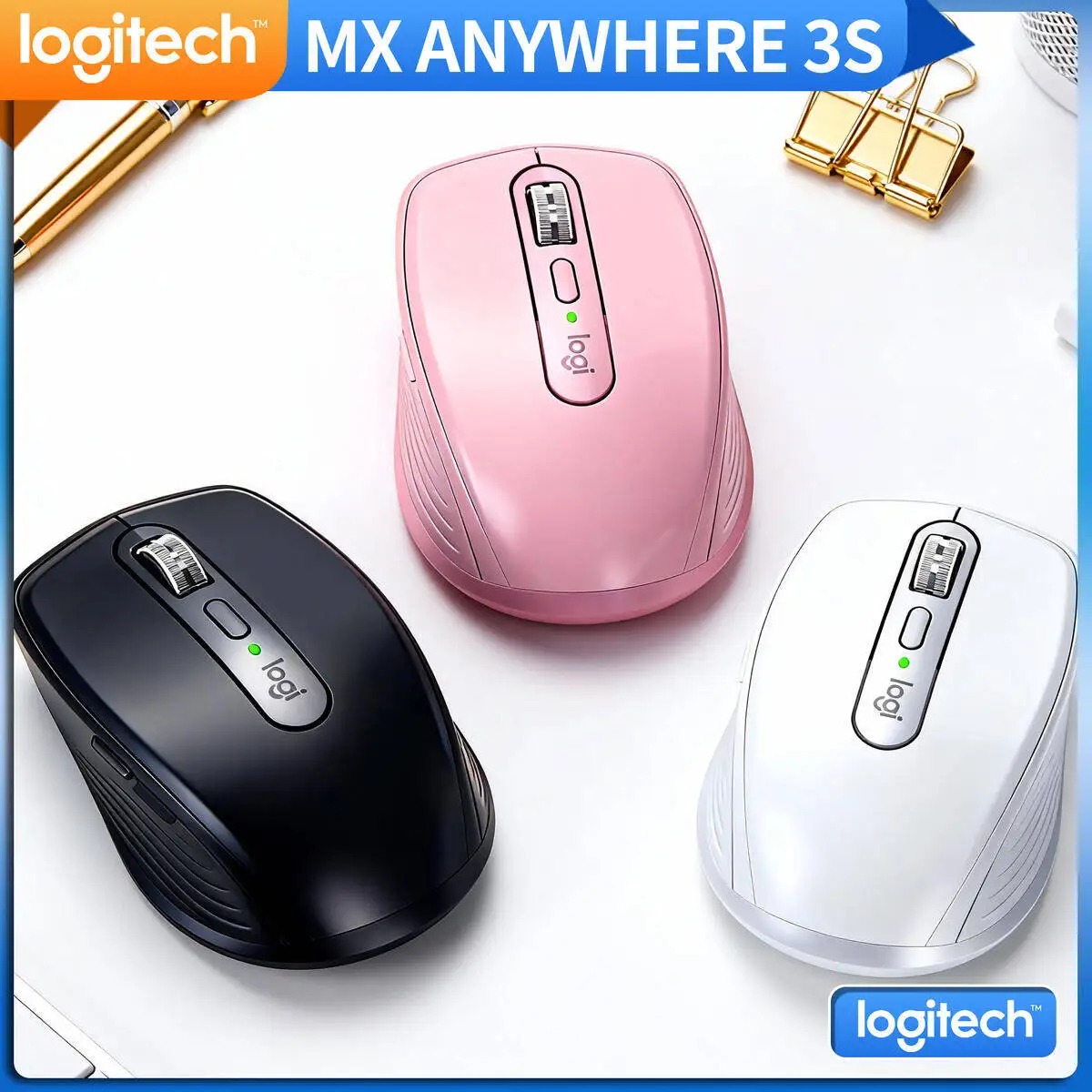

Logitech MX Anywhere 3S Compact Wireless Mouse Dual Mode Connection High Accuracy Sensor for Windows Mac PC