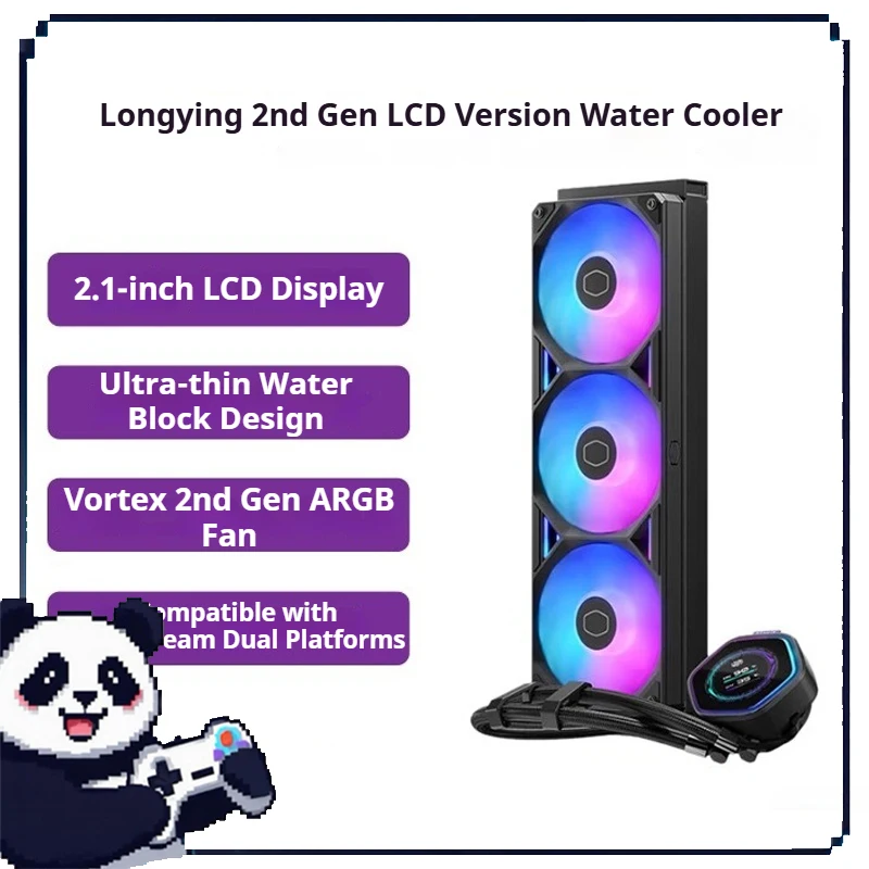 

Ice God G360 2nd Generation Water-Cooled Radiator Argb Lcd Screen Display/Optimized Copper Based Cpu Desktop Aio Water Cooler