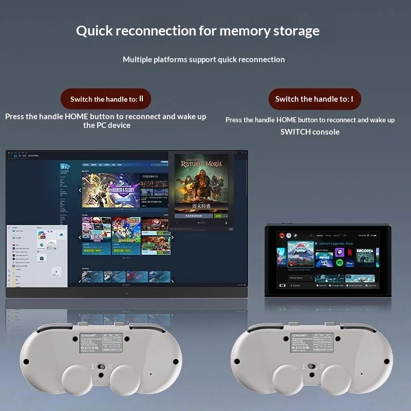وحدة تحكم AOLION Mini Retro Ananke/Turbofunctie Vergisselbare عصا تحكم متعددة المنصات على شكل حرف D وحدة تحكم يدوية مخصصة للعبة #4