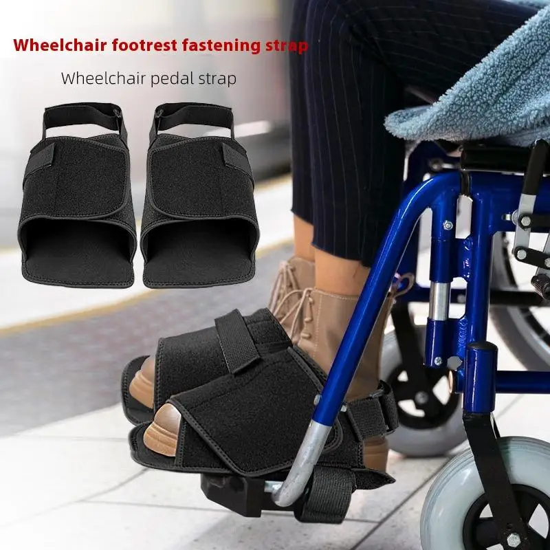 

1 Pcs Wheelchair Shoe Holder Belt Black Fixed Strap For Feet Elderly Care Supplies Shoe Rest Wheelchairs