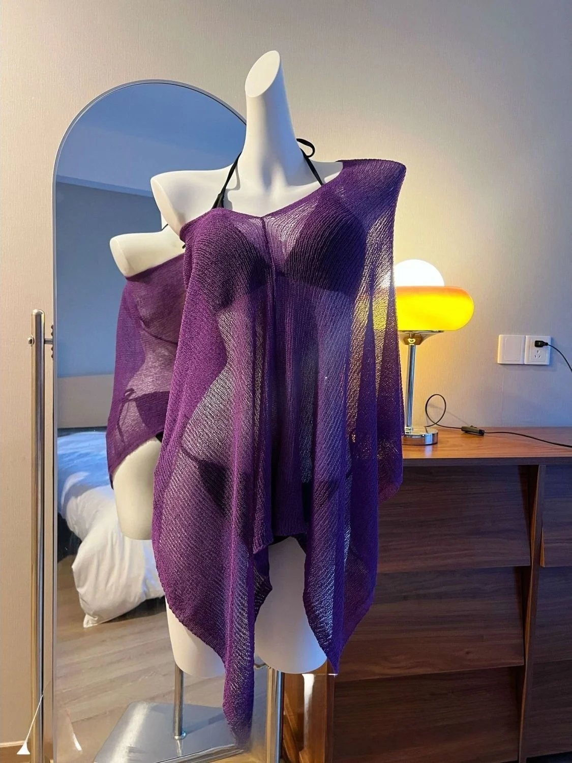 

Роскошный купальник-бикини для женщин, фиолетовый, ультрабелый, термостойкий, раздельный дизайн, с эффектом моделирования фигуры, с чашечками.