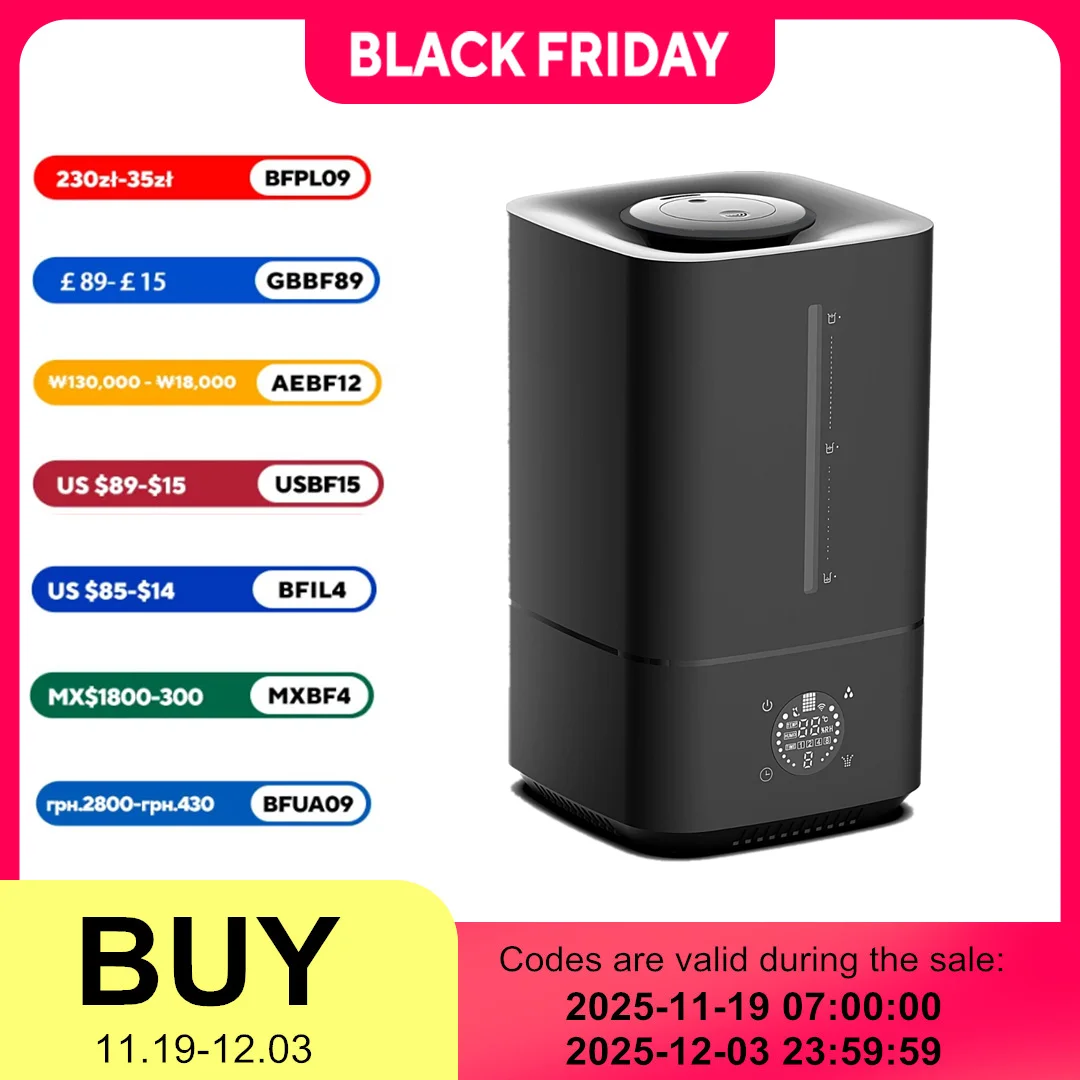 

6L Humidifier Intelligent Constant Humidity, Large Capacity And Quiet Design, Healthy Humidification, Multi-Functional Design