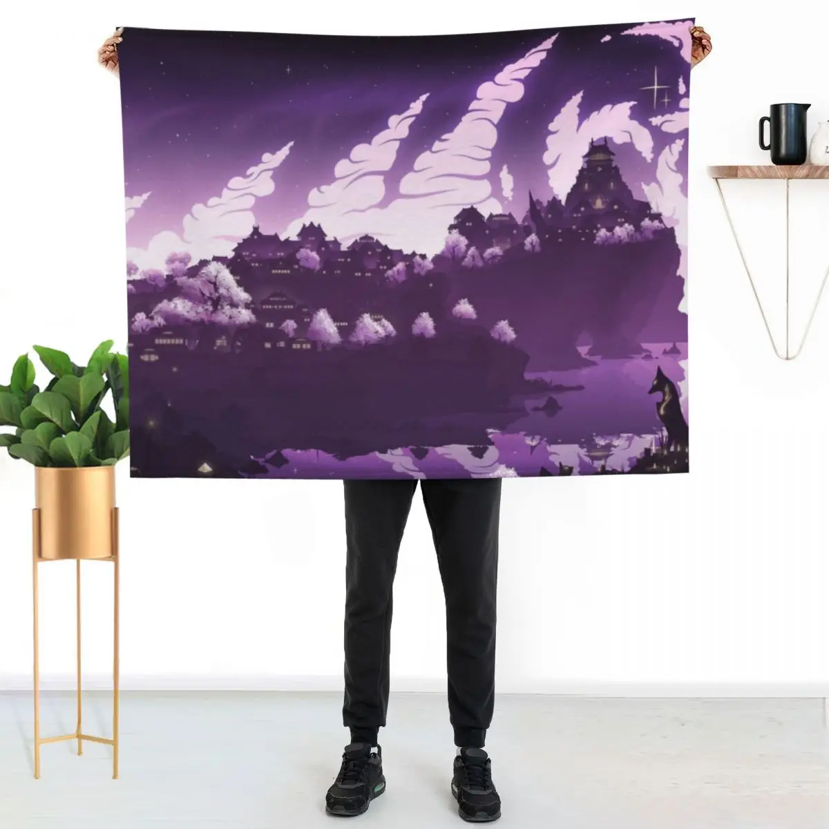 Visions of Inazuma Throw Blanket Winter beds Soft Sleeping Bag Summer Beddings Custom Soft Plush Plaid Blankets