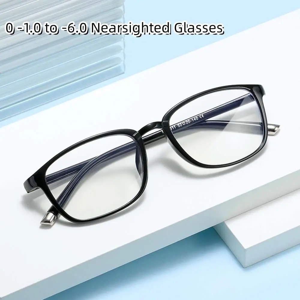 Short Sighted Spectacles Nearsighted Glasses 0 -1.0 to -6.0 Myopia Glasses Vision Care Computer Eyeglasses TR90 Square Eyewear