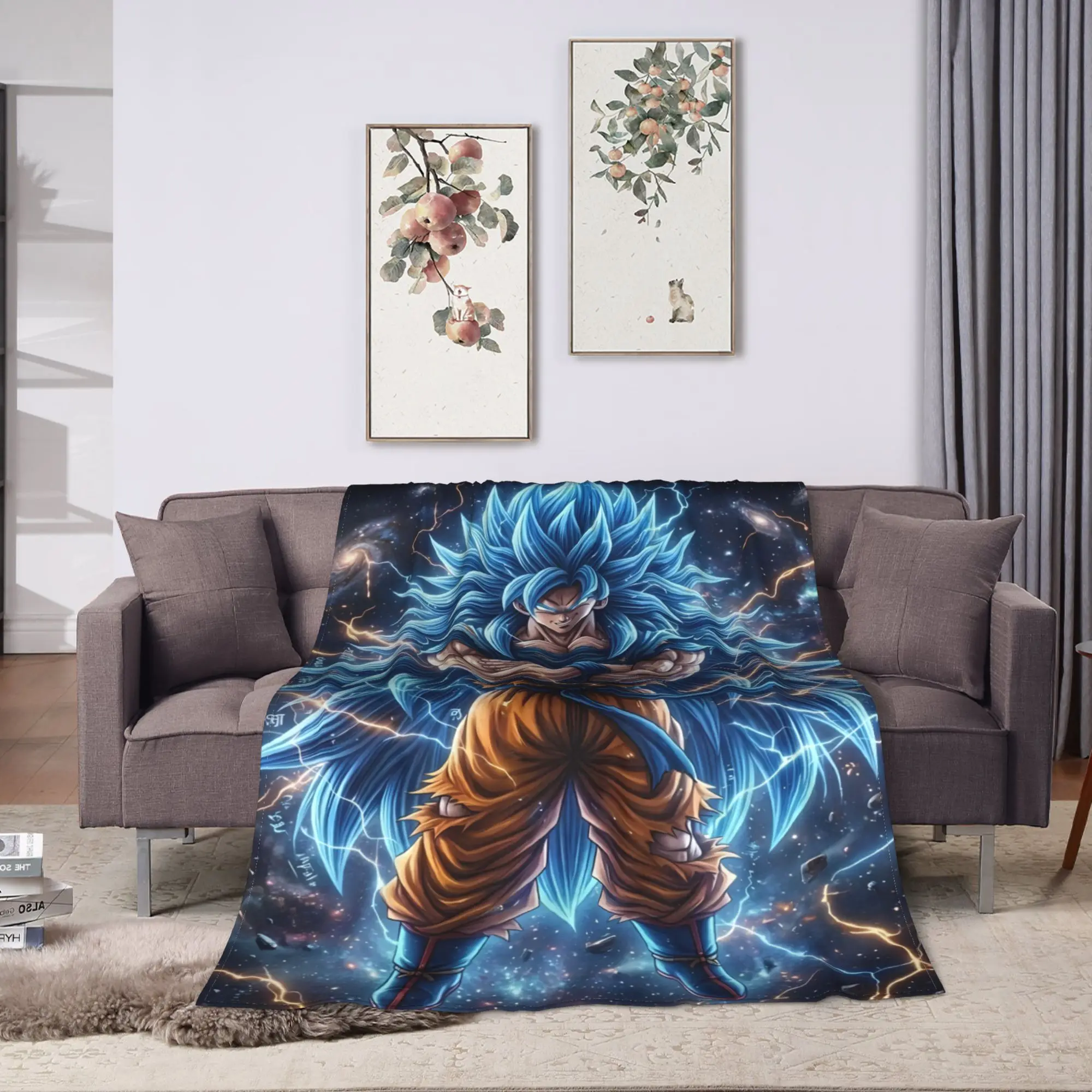 Soft Warm Blanket Airplane Travel 3D Japanese Anime D-Dragon B-Ball Throw Blanket Flannel Bedspread For Bedroom Sofa Bed Cover
