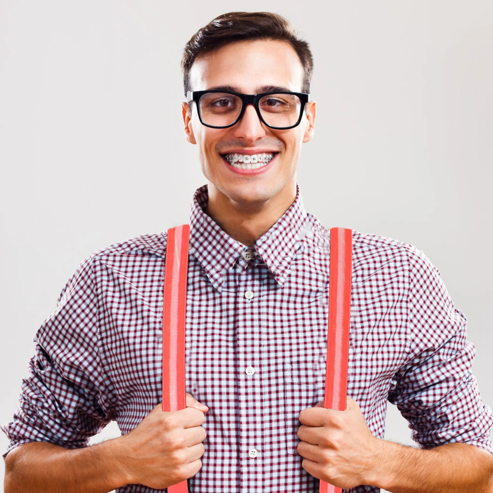 حمالات متوهجة Led قابلة للتعديل على شكل حرف Y دعامات مرنة لسراويل الجينز الرجال النساء الأحمر الألياف البصرية ملحقات الحفلات #1