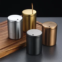 Nordic Style Stainless Steel Toothpick Holder Thickened Drop Resistant Sundries Storage Tube Household Desktop Storage Tool