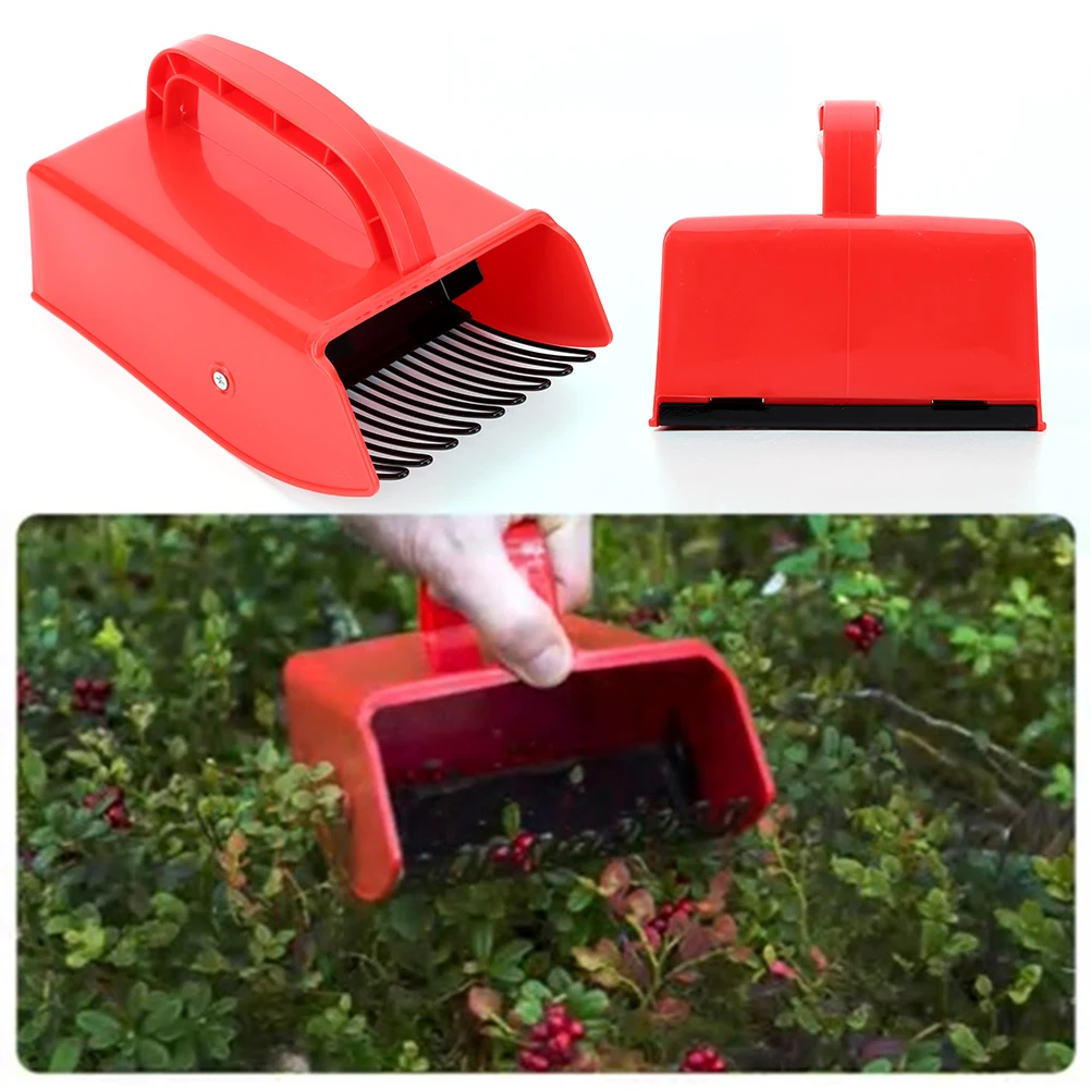 Berry Picker Ergonomic Berry Pick Rake with Metal Comb Blueberry Rake Scoop with Ergonomic Handle for Easier Berry Harvester