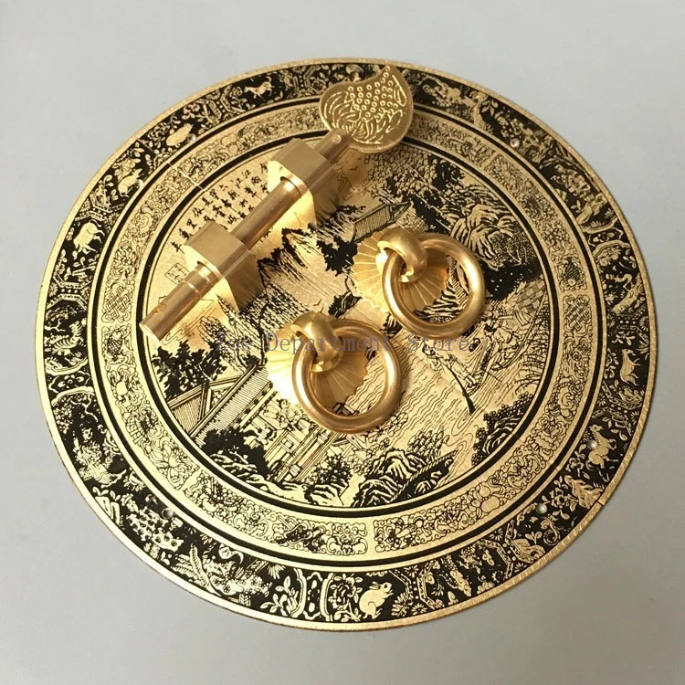 Retro Chinese Antique Furniture Handles Copper Fittings for Door Shoe Bookcase Wardrobe Cabinet Available in 140mm 180mm
