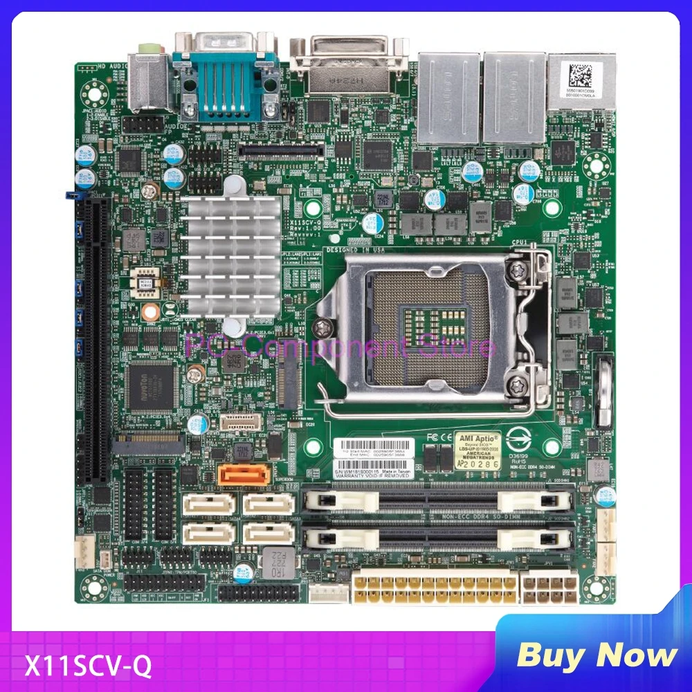 X11SCV-Q Server Motherboard For Supermicro Single-socket Server Q370 8th/9th Generation i9 i7 i5 i3 LGA-1151