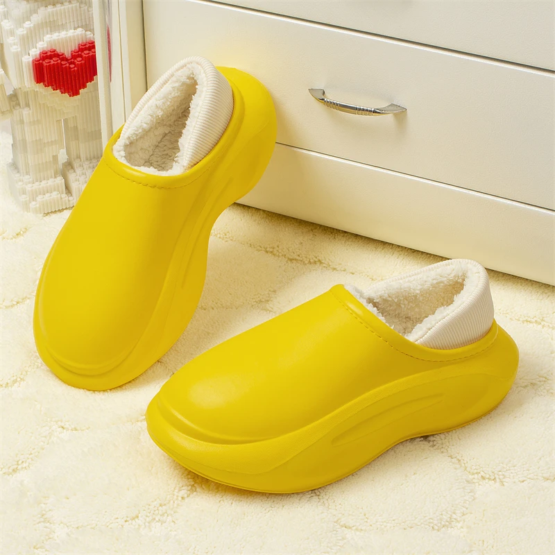 Slippers For Home Men's Shoe Plus Cotton Winter Outdoor Warm Plush  All-inclusive Slipper Comfortable New Style Couple Shoes