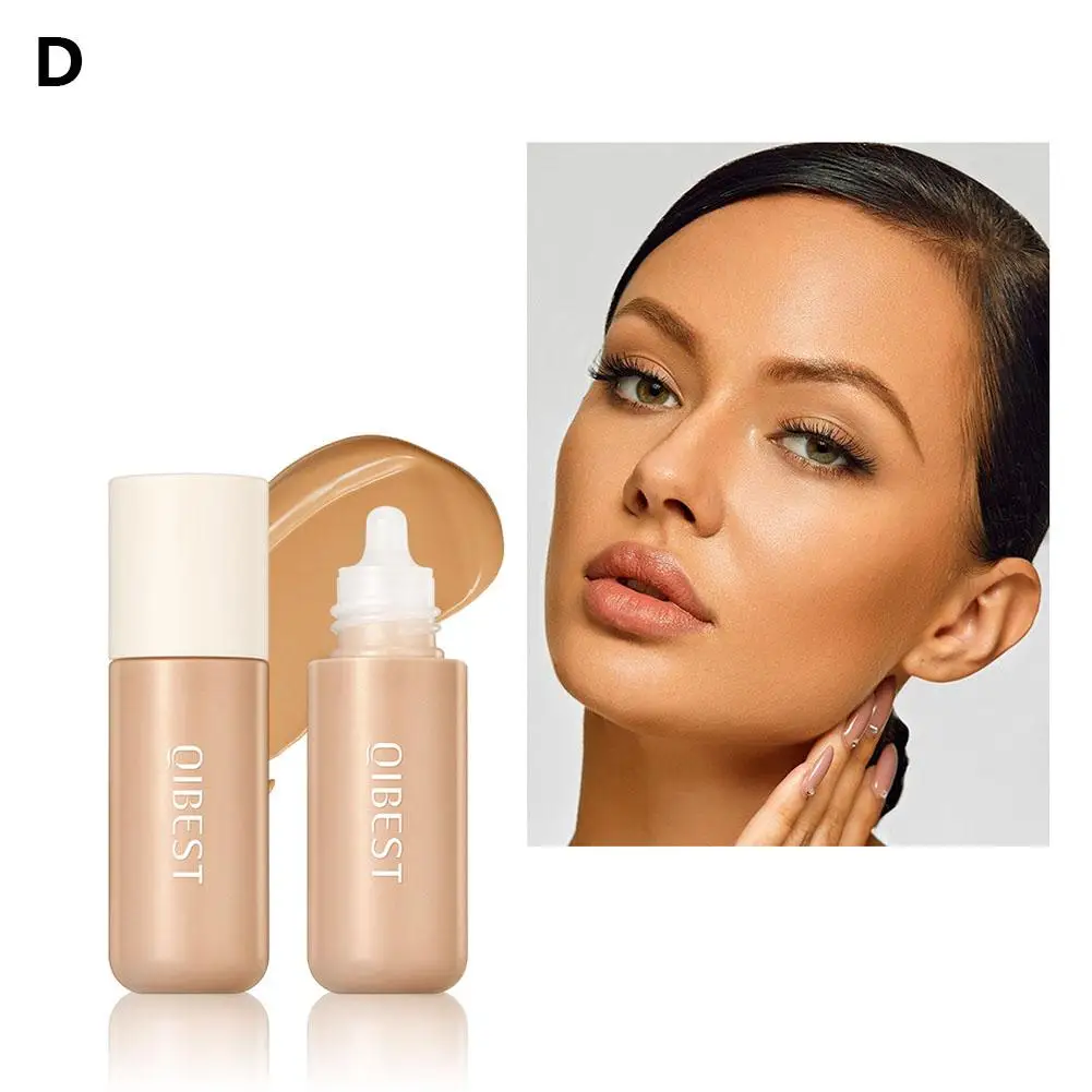 New Liquid Foundation Waterproof Makeup Face Primer Base Lightweight Poreless Coverage Cream High Concealer Brighten Contou O1P0