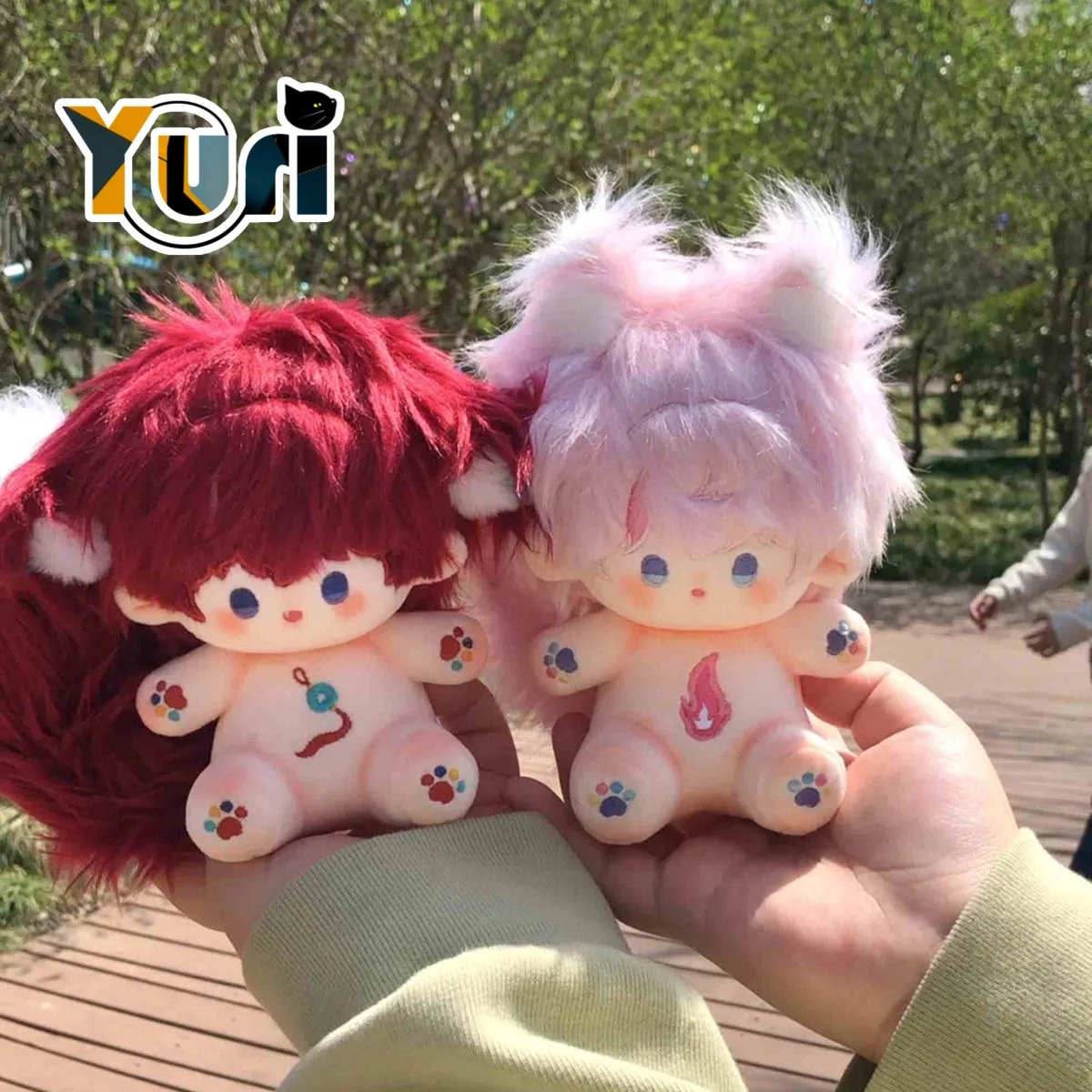 Kylin Monster Ear Tail Kpop Gluttonous  Plush 15cm Doll Toy Sitting Body Cosplay Cute Gift No Attribute C PDD