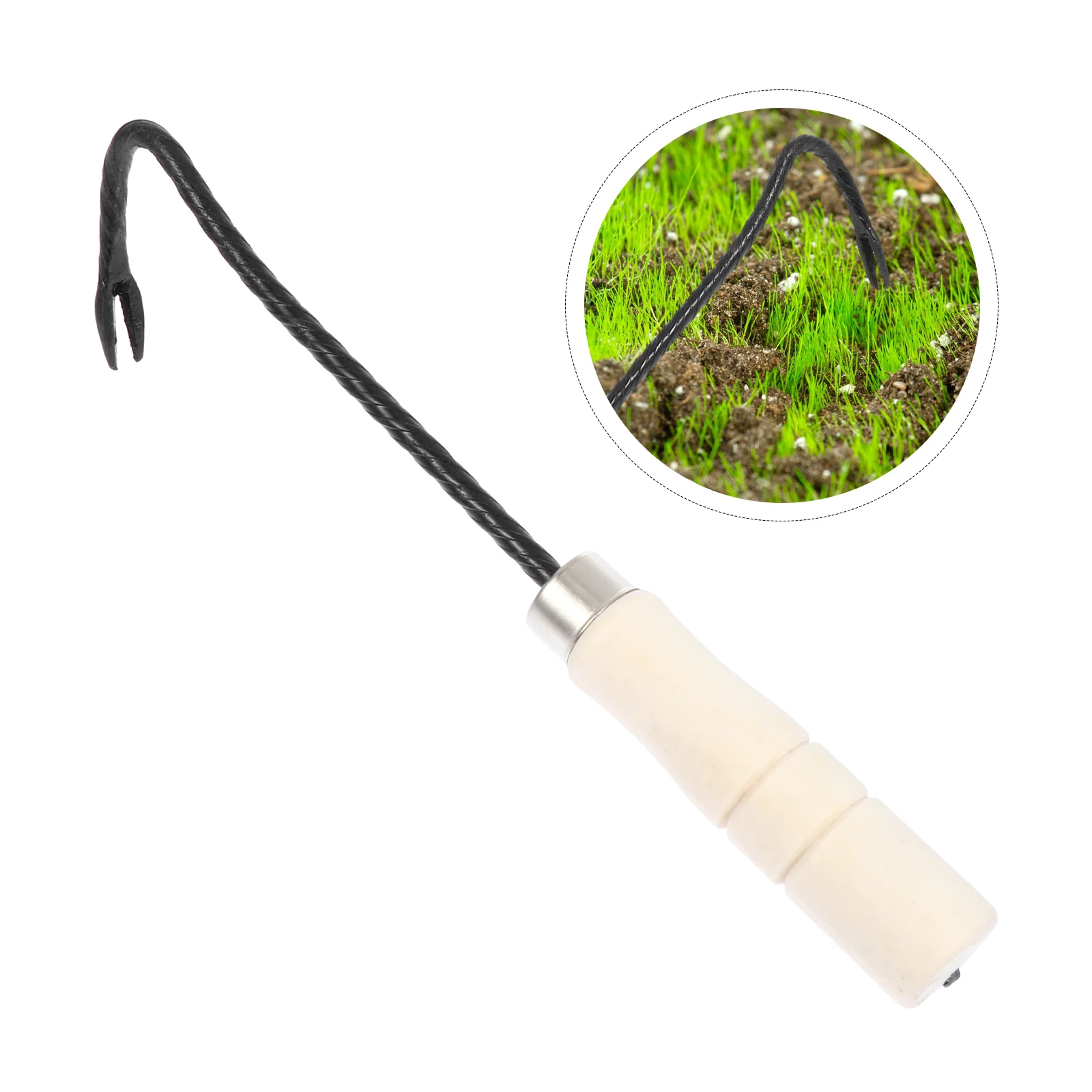 

Stainless Steel H Weeder Compact Weed Remover Garden Tool for Weed Removal Professional Excavator Gardening Gift