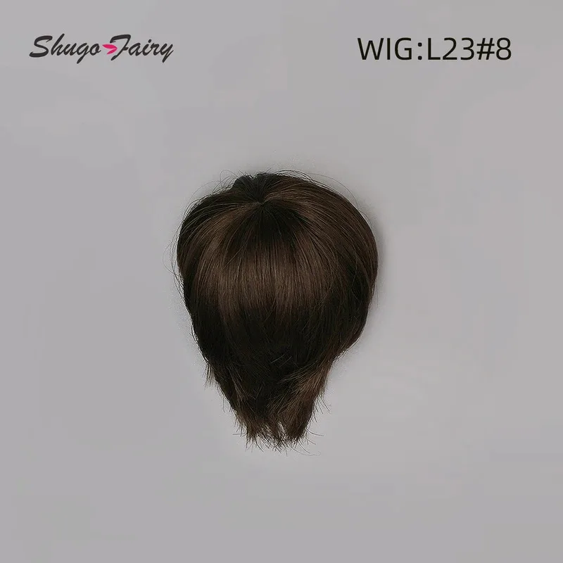 

Shuga Fairy Bjd Wig Doll Hair 1/6 Wigs with Bangs Short Peaches Head Circumference 18cmAccessories
