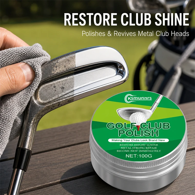 Golf Club Head Polishing Wax, Mirror Shine Restorer for Metal Surface Oxidation, Light Scratches and Daily Maintenance
