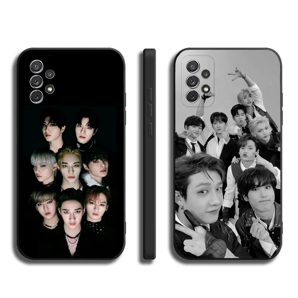 Kpop Boy Phone Case For Samsung Galaxy A20,A21s,A22,A31,A32,A52,A53,A72,73,A80,A91 Felix S-Stray Soft Black Cover