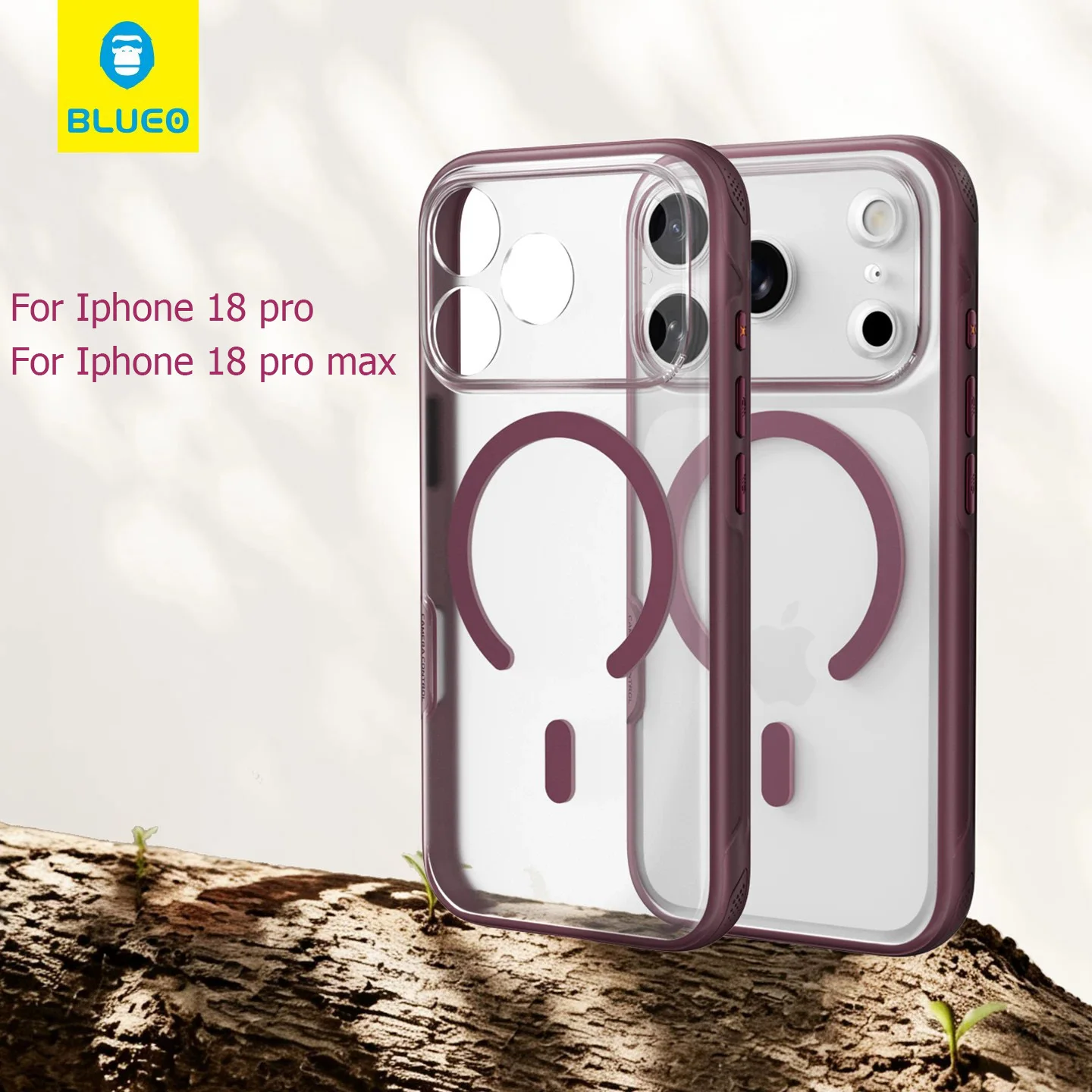 BLUEO Babyfee For Iphone 18 Pro Max Case Frosting TPU+PC Skin-Friendly Dirt-Resistant Magnetic Case for Iphone18 Pro Case