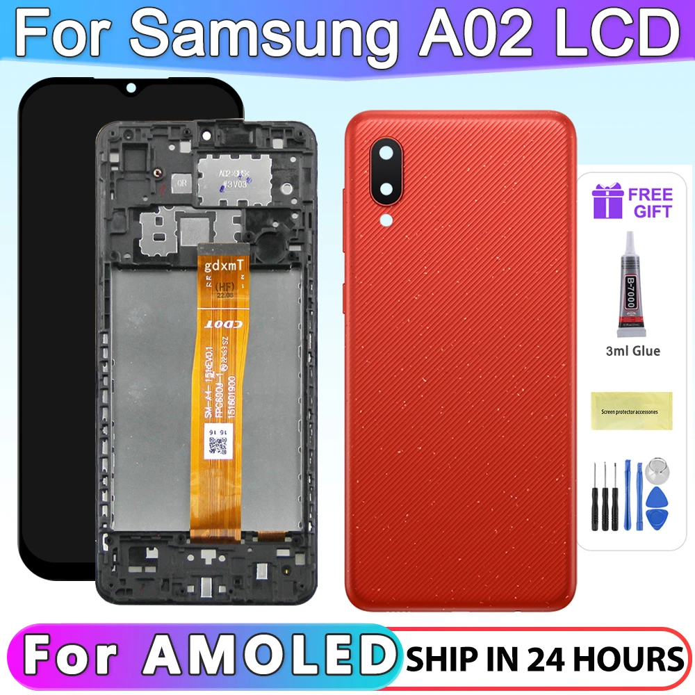 

6.5 inch For Samsung Galaxy A02 Display A022 A022M A022F A022G SM-A022F LCD display touch screen with frame assembly Replace