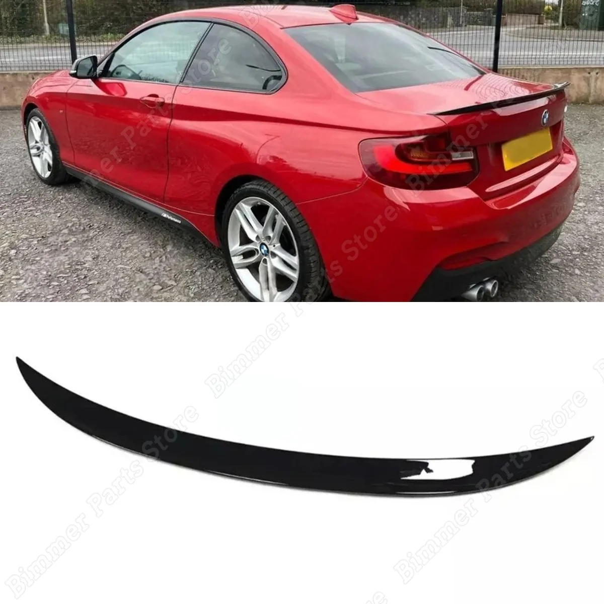 

MP Style Rear Spoilers Cap for BMW 2 Series F22 Coupe F87 M2 2014-2022 Glossy Black ABS Trunk Cover Body Kits Tail Wings Tuning