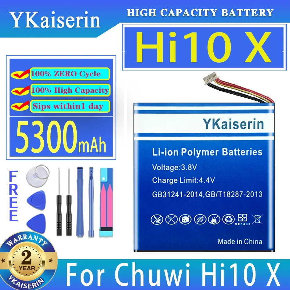 

YKaiserin Battery 5300mAh For Chuwi Hi10 X Accumulator 7-Wire Plug Tool Tablet Batteries