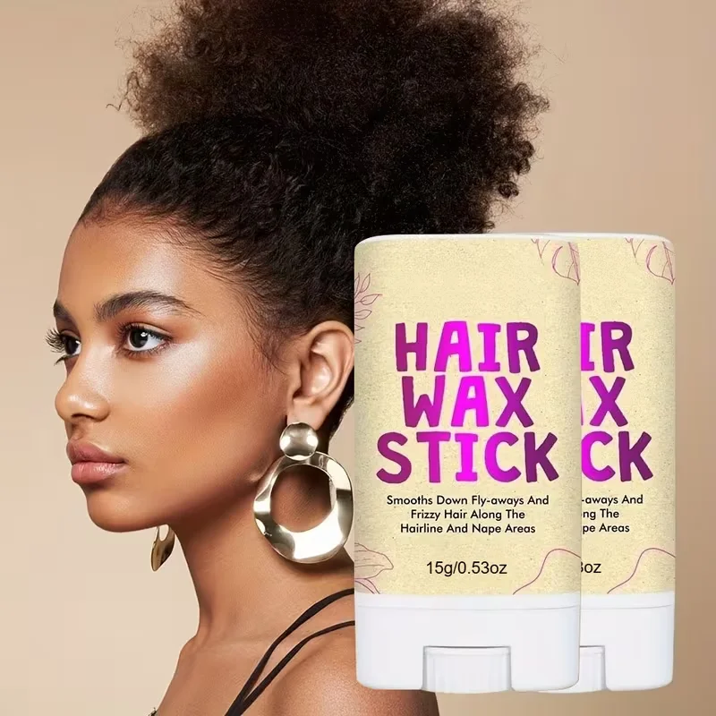 Women's styling hair wax stick Effectively smooths frizz, provides long-lasting hold, and creates a soft, shiny hairstyle.