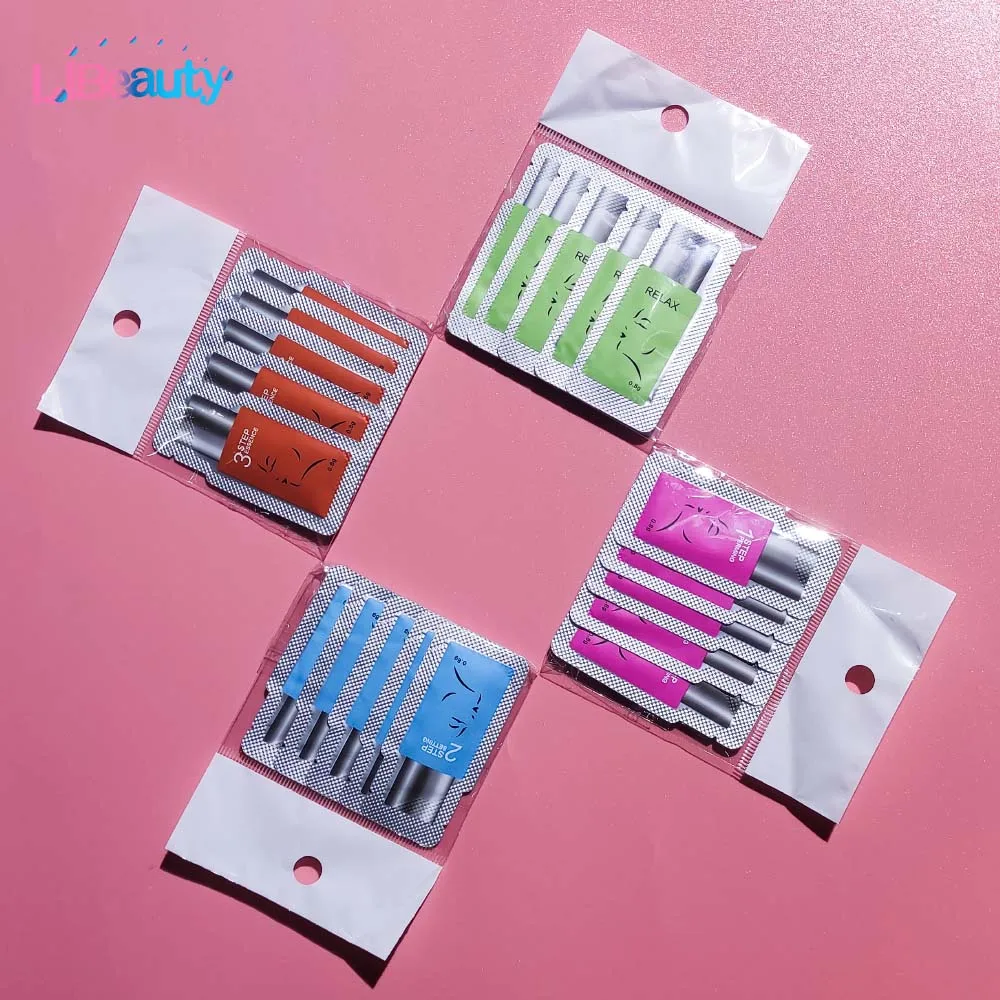 Libeauty 10 Piece/Lot Sachet Lifting Lotion 8-12 Mins Eyelash Perm Brow Lamination Kit Eyelash Nutrition Lotion Makeup Tools