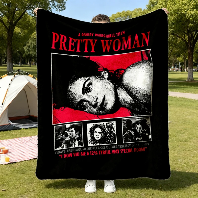 Pretty 1990 Warm Blanket, Garry Marshall Rom-Com, Julia Roberts, 90s Romantic Comedy Gift