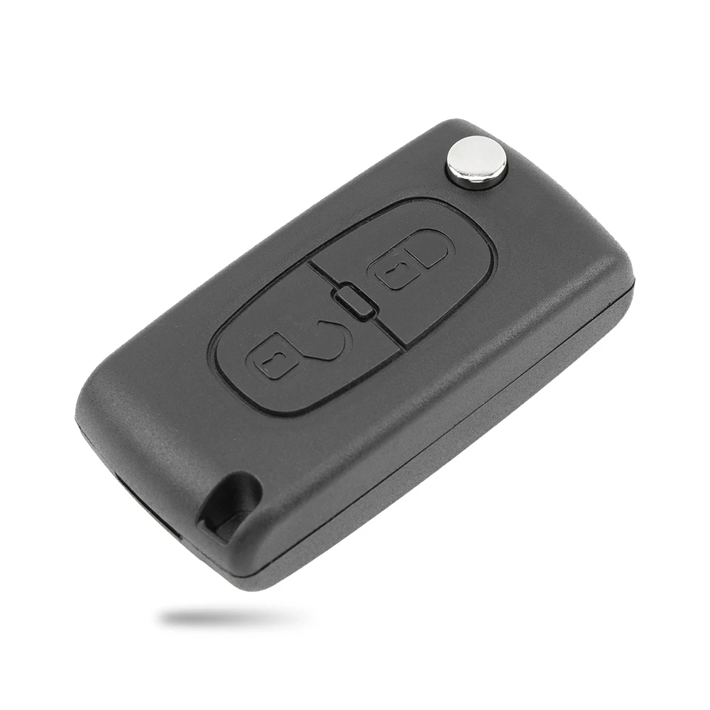 SILY 2/3 BTN Folding Car Key Shell Case for Peugeot 207 307 3008 5008 807 Expert Partner Citroen C3 Picasso C-Crosser C4 C8