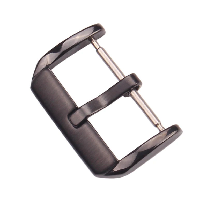 Stainless Steel Middle Brushed Watch Buckle 16mm 18mm 20mm 22mm Silver Rose Gold Black Watchband Strap Clasp Accessories