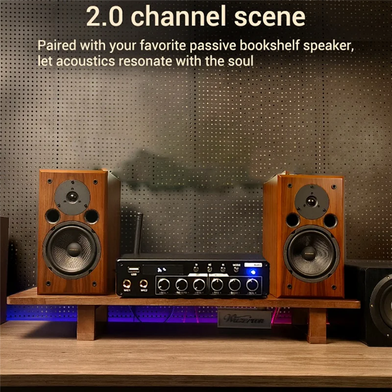 ABGI-AS200 200 واط TPA3116D2 بلوتوث كاريوكي الغناء KTV المسرح المنزلي مكبر كهربائي 2.0/5.0/5.1 قناة AUX متعددة الأغراض