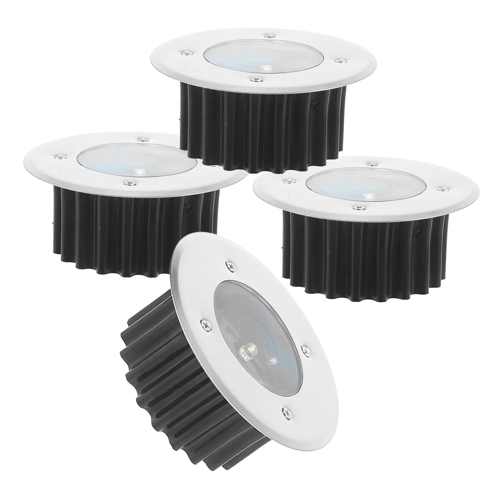 4pcs Solar Powered Ground Lights LED Lawn Light for Driveway Pathway Outdoor Yard Easy Installation Long Lasting