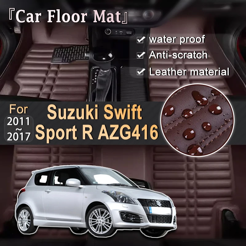 

Автомобильный коврик с левым рулем, кожаный для Suzuki Swift Sport R AZG416 2011 ~ 2017, внутренняя подкладка для ног, водонепроницаемый лоток, коврик для ковров, аксессуары на заказ