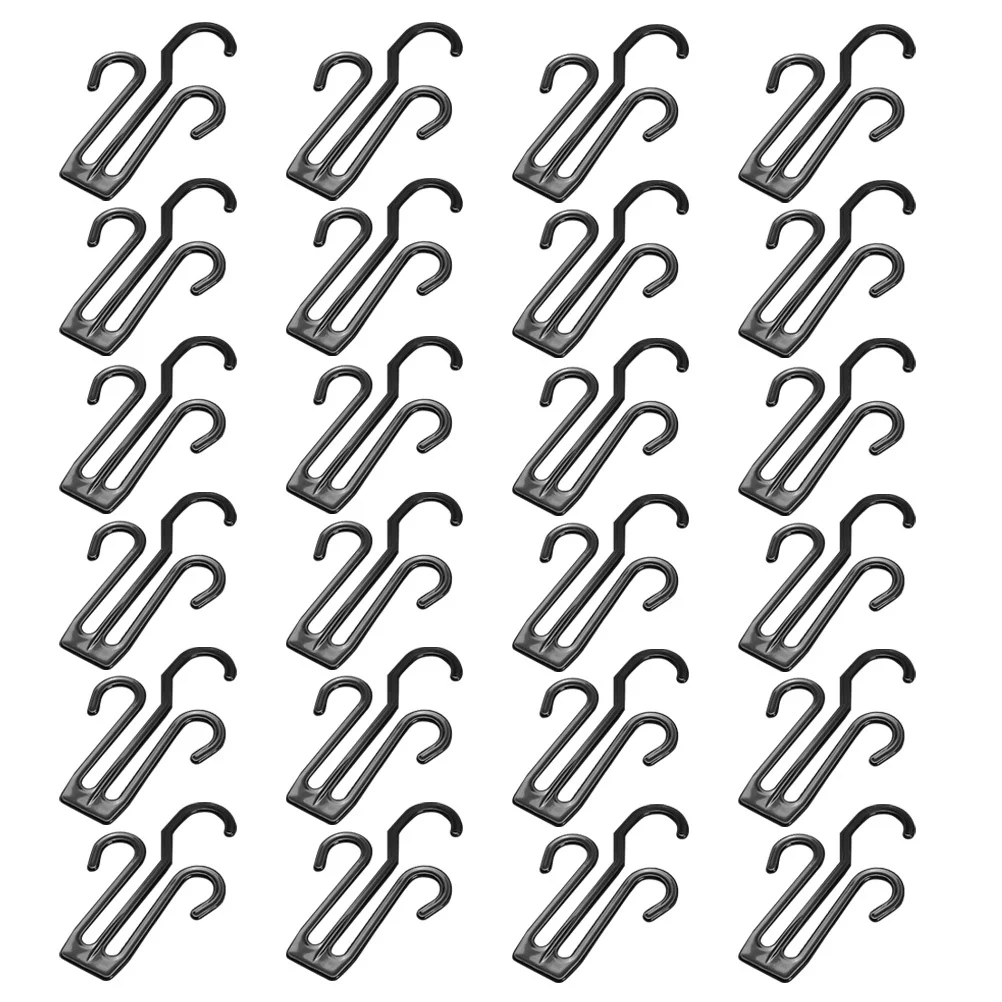 

24pcs Shoe Hanging Organizer Plastic Drying Rack For Sandals Slippers Sturdy Double Hook Hanger Travel Home Dorm Use