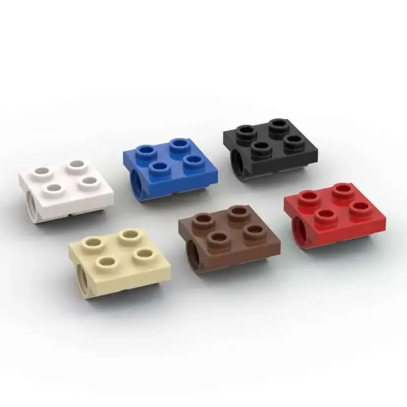 MOC 10PCS Puzzle Particle 2817 Modified 2x2 With Pin Holes Building Blocks Plate Bricks Toy Children Birthday Gift Dropshipping