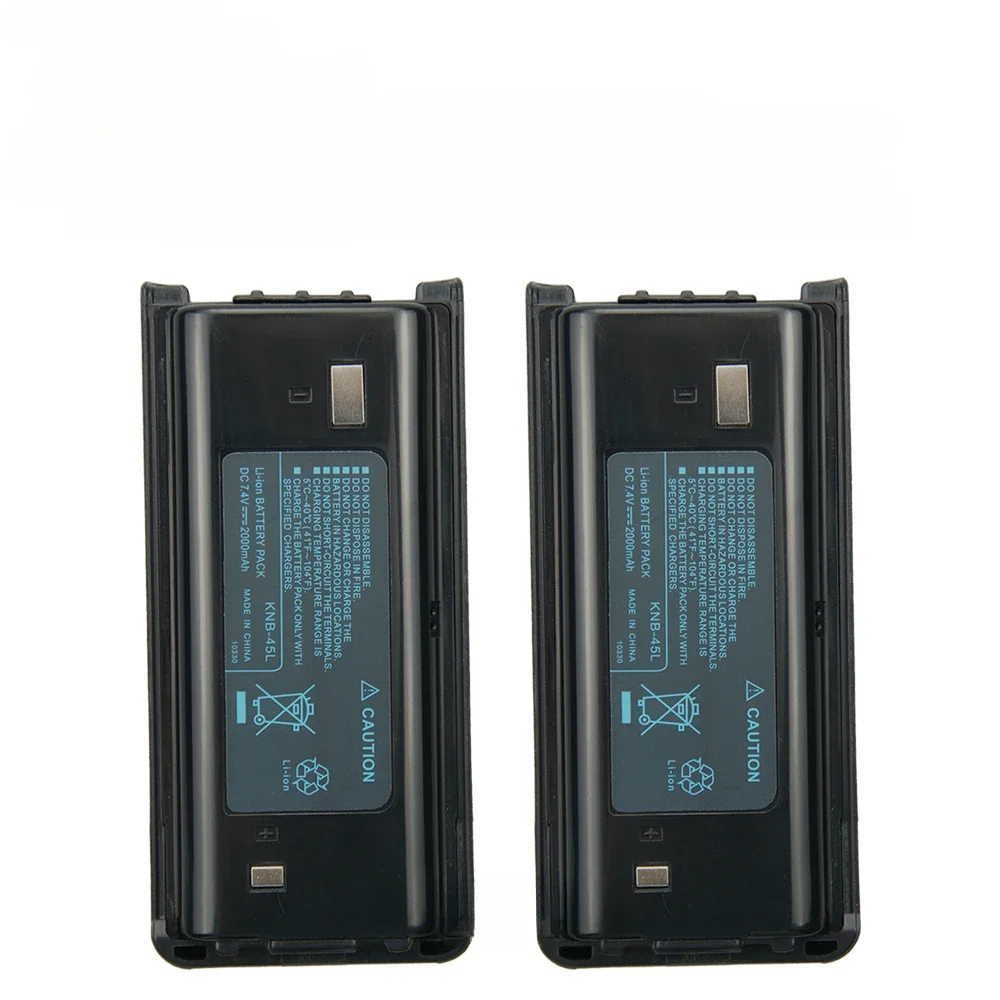 2 pz KNB-45L 7.4V 2000mAh batteria agli ioni di litio per Kenwood NX-340 TK-2202 TK-2206 TK-2207 TK-2212 TK-3217 TK-3306 TK-3307 --- KNB-45