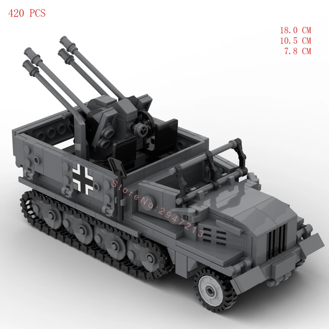 hot military Technology weapons equipment SDKFZ 11 vehicles army Lightning war model bricks moc Building Blocks toys for gift