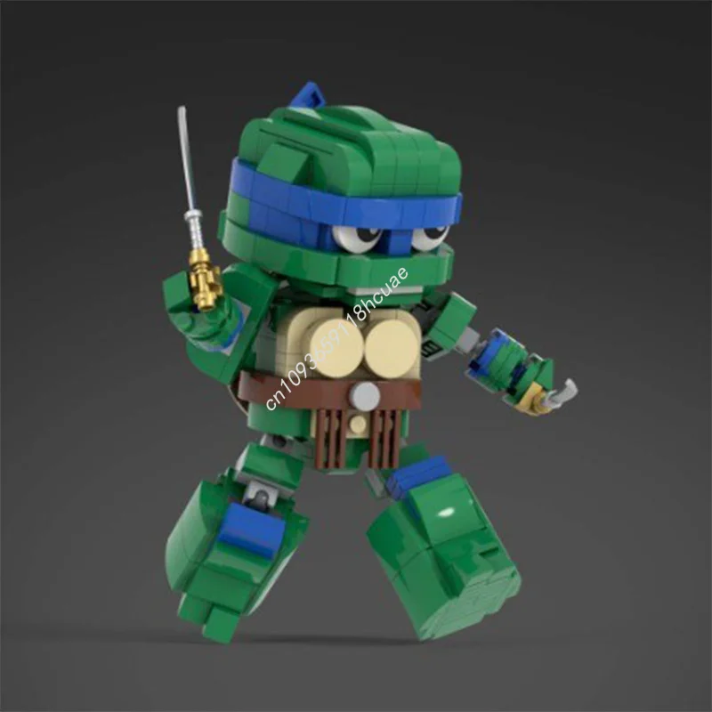 341 pièces MOC tortue coquille Ninja LEONARDO blocs de Construction modèle jouet de noël cadeau Construction bricolage assembler idée créative