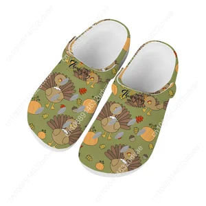 Thanksgiving Day Sandals Men Women Teenager Fashion Water Shoes Garden Breathable Comfort Beach Custom Slippers