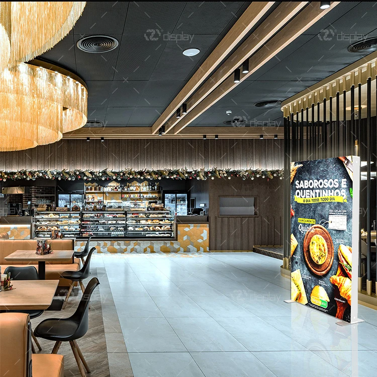 أداة نسيج التوتر المحمولة بإضاءة خلفية LED من SEGO، حامل لافتة صندوق إضاءة إعلاني مجاني