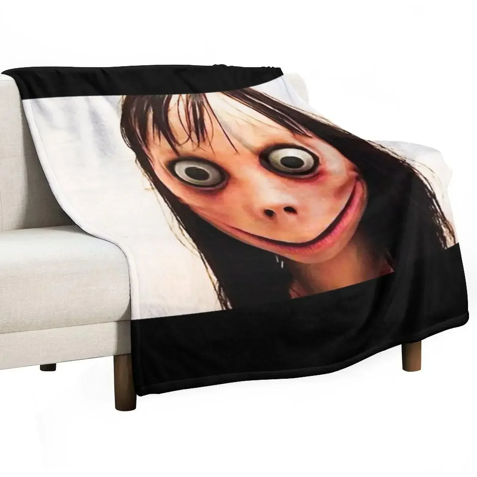 

Momo (Creepypasta) Throw Blanket Stylish Decor Blanket Gift for Friends Roommate