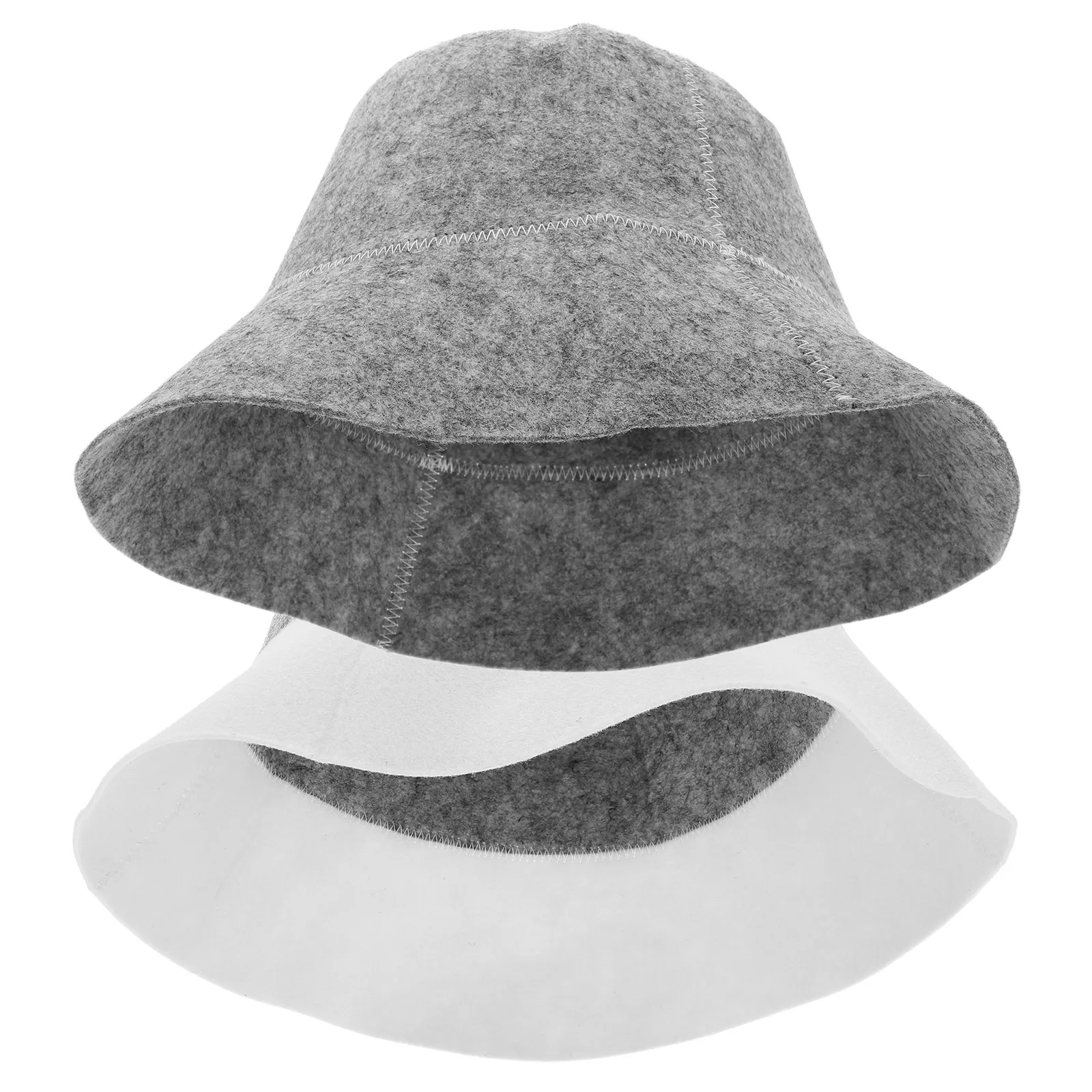 

Комплект из 2 войлочных шапок для сауны для женщин и мужчин: впитывающие, термостойкие, стильные, в форме ведра, для бани, путешествий и домашнего использования