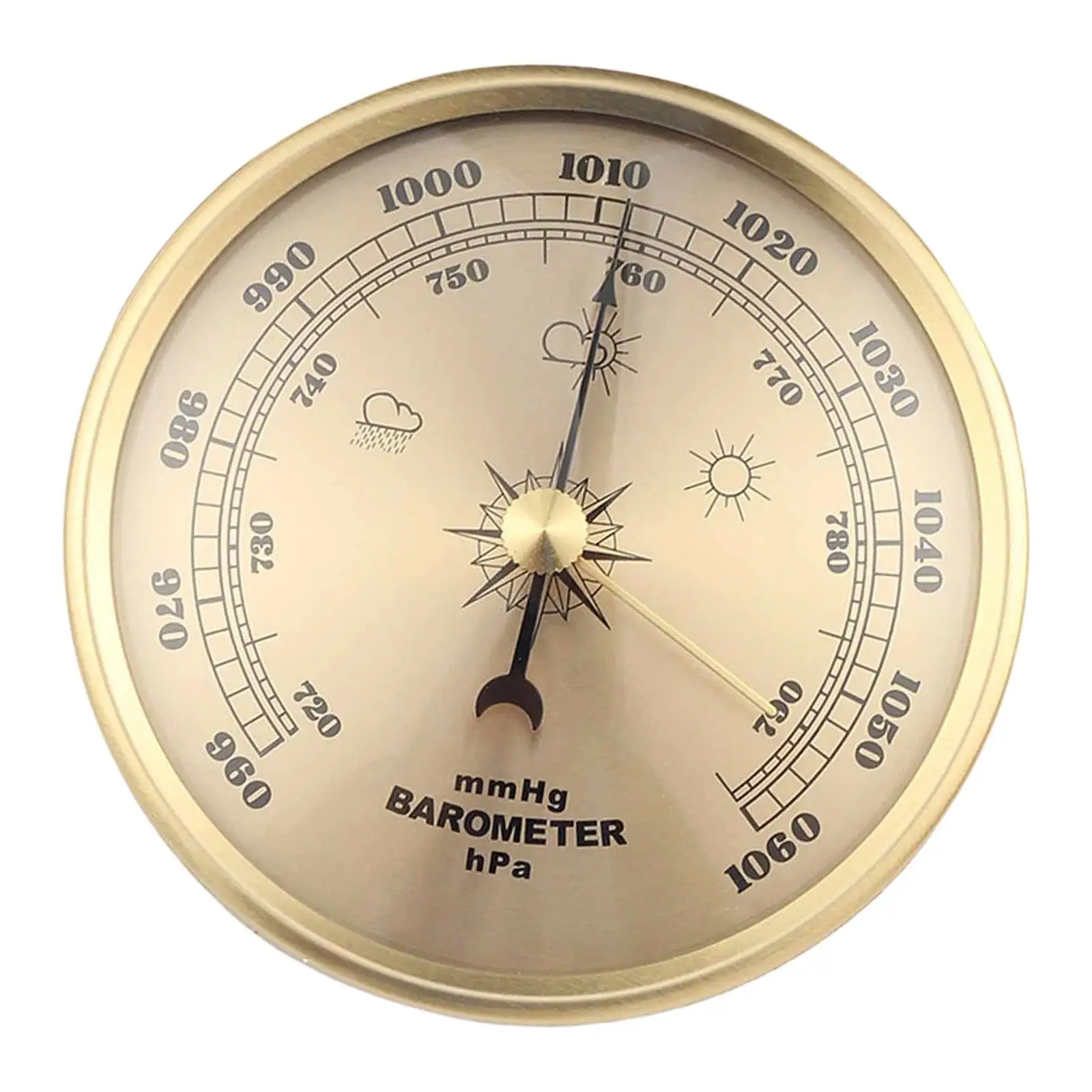 Analog Barometric Pressure Gauge Compact Weather Station Durable Plastic Meter for Home and Office Use