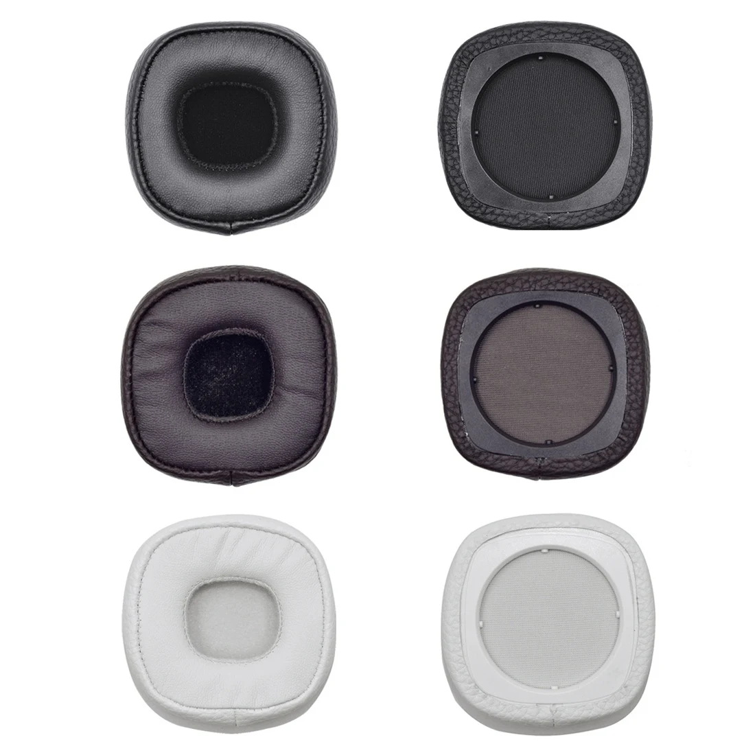 وسادات أذن من الجلد الصناعي لمارشال الرئيسية 3 ، غطاء أذن رغوي ، وسادة بمشبك ، استبدال ، سماعات رأس بنية اللون